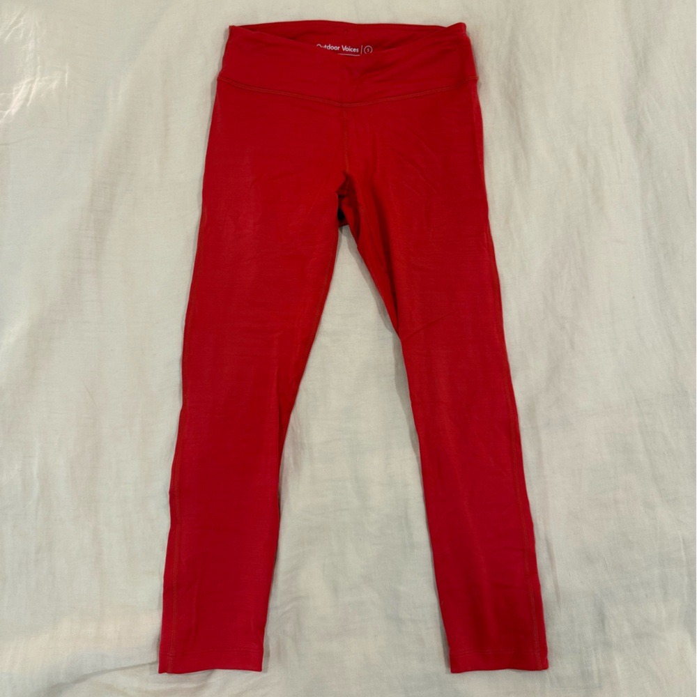 Outdoor Voices 7/8 Flex Leggings in Scarlet Size Small